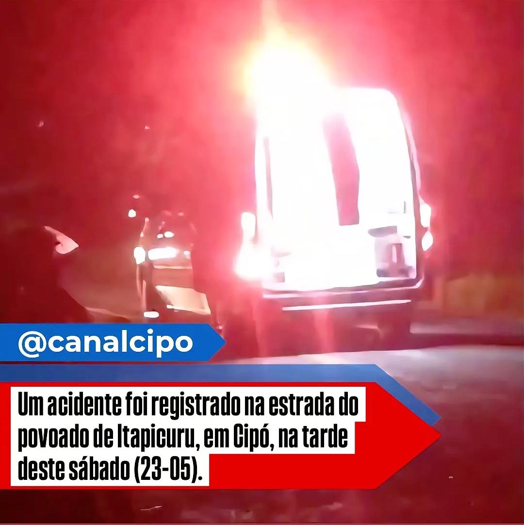 Acidente envolvendo motocicleta deixa uma pessoa morta na estrada do Itapicuru, em Cipó